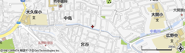 京都府宇治市広野町中島22周辺の地図