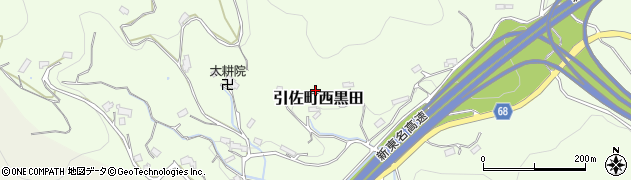 静岡県浜松市浜名区引佐町西黒田周辺の地図