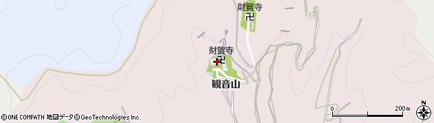 愛知県豊川市財賀町（観音山）周辺の地図