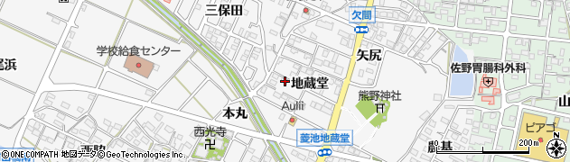 愛知県額田郡幸田町菱池地蔵堂50周辺の地図