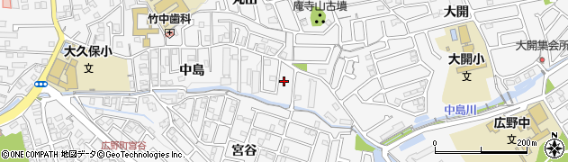 京都府宇治市広野町中島29周辺の地図