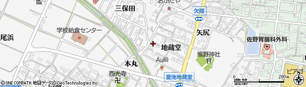 愛知県額田郡幸田町菱池地蔵堂49周辺の地図