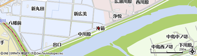 愛知県新城市川田（片箱）周辺の地図