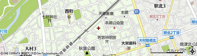 静岡県焼津市大周辺の地図