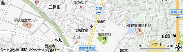 愛知県額田郡幸田町菱池地蔵堂80周辺の地図
