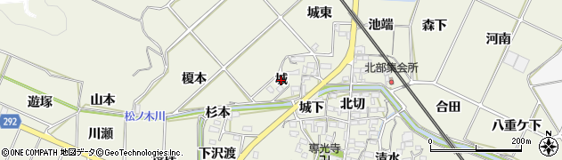 愛知県幸田町（額田郡）野場（城）周辺の地図