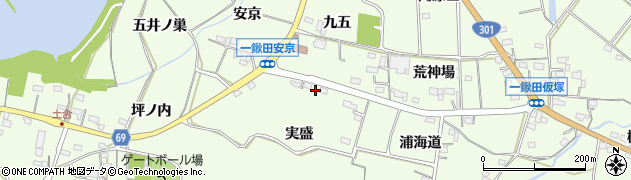 愛知県新城市一鍬田実盛周辺の地図