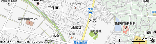 愛知県額田郡幸田町菱池地蔵堂63周辺の地図