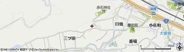 愛知県豊川市長沢町三ツ田周辺の地図