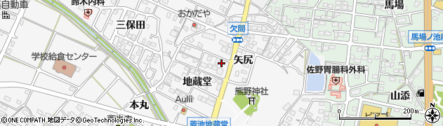 愛知県額田郡幸田町菱池地蔵堂84周辺の地図