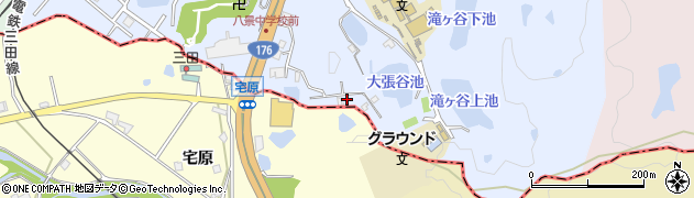 兵庫県三田市八景町1181周辺の地図