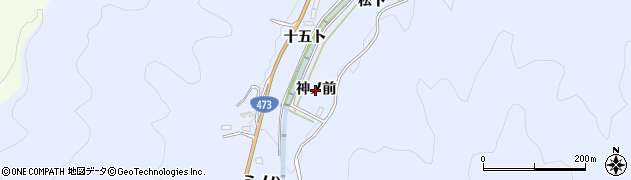 愛知県岡崎市鉢地町（神ノ前）周辺の地図