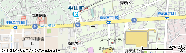ＪＡ鈴鹿平田駅前周辺の地図
