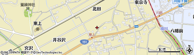 愛知県豊川市東上町北田103周辺の地図