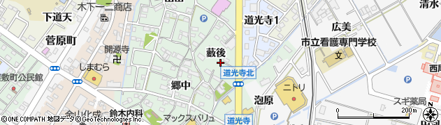 愛知県西尾市道光寺町藪後15周辺の地図