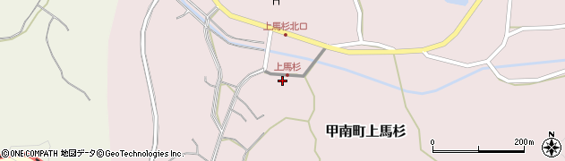 滋賀県甲賀市甲南町上馬杉1444周辺の地図