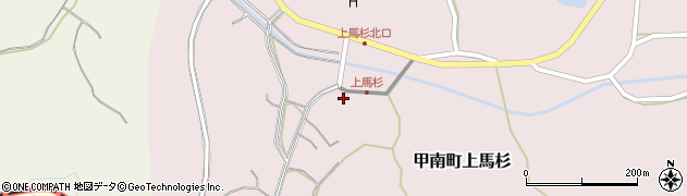滋賀県甲賀市甲南町上馬杉1601周辺の地図