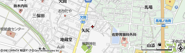愛知県額田郡幸田町菱池矢尻59周辺の地図