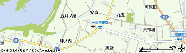 愛知県新城市一鍬田（安京）周辺の地図