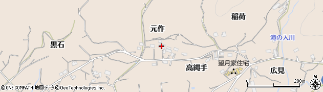 愛知県新城市黒田（元作）周辺の地図