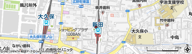 宇治市立駐輪場ＪＲ新田駅前駐輪場周辺の地図