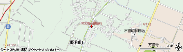 昭和町公民館前周辺の地図
