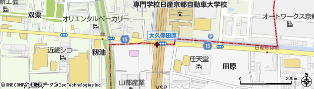 大久保田原周辺の地図