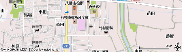 京都府八幡市八幡高畑周辺の地図
