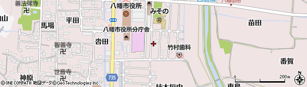 京都府八幡市八幡（高畑）周辺の地図