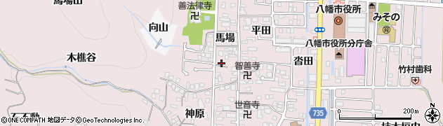 京都府八幡市八幡馬場33周辺の地図