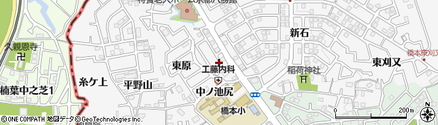 京都府八幡市橋本（向山）周辺の地図