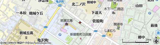 愛知県西尾市新屋敷町44周辺の地図