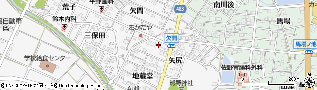 愛知県額田郡幸田町菱池地蔵堂86周辺の地図
