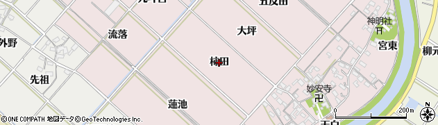 愛知県西尾市上永良町（柿田）周辺の地図