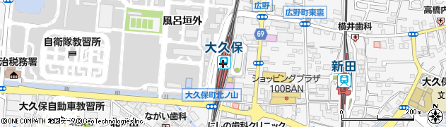 大久保駅周辺の地図