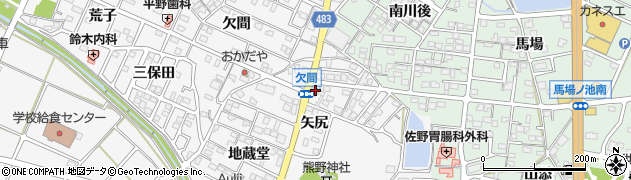 愛知県額田郡幸田町菱池矢尻52周辺の地図