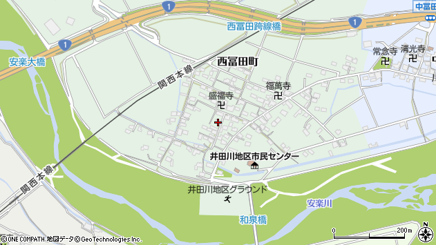 〒513-0008 三重県鈴鹿市西冨田町の地図