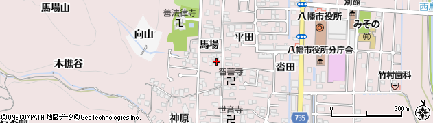 京都府八幡市八幡馬場62周辺の地図