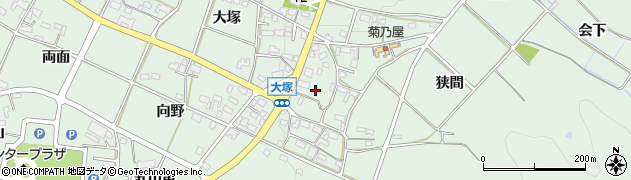 愛知県幸田町（額田郡）大草（北前田）周辺の地図