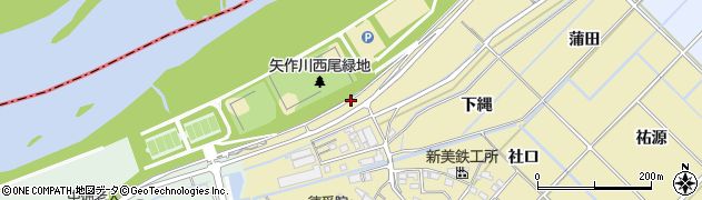 愛知県西尾市田貫町（下野川）周辺の地図