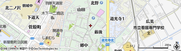 愛知県西尾市道光寺町藪後2周辺の地図