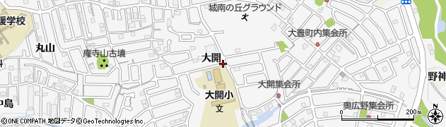 京都府宇治市広野町（大開）周辺の地図
