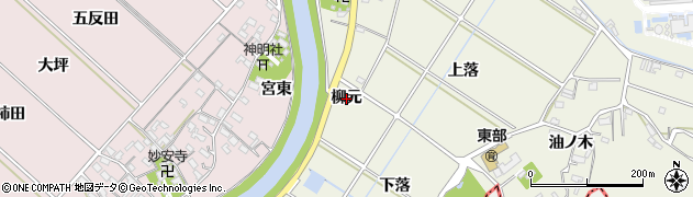 愛知県西尾市貝吹町（柳元）周辺の地図