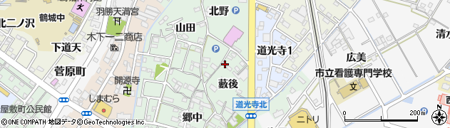 愛知県西尾市道光寺町藪後12周辺の地図