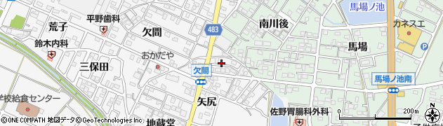 愛知県額田郡幸田町菱池矢尻50周辺の地図