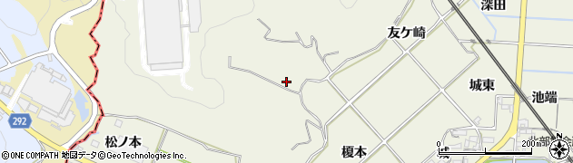 愛知県幸田町（額田郡）野場（榎田）周辺の地図