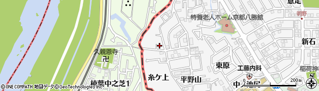 京都府八幡市橋本（糸ケ上）周辺の地図