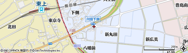 愛知県新城市川田（堂ノ前）周辺の地図