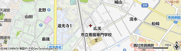 愛知県西尾市戸ケ崎町（広美）周辺の地図