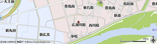 愛知県新城市豊島（広瀬川原）周辺の地図